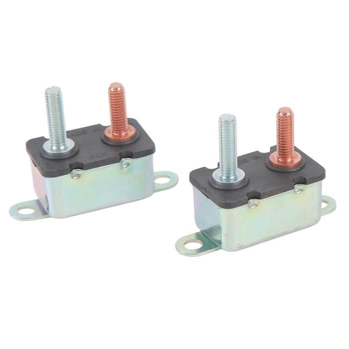 Lot De 2 Disjoncteurs Automatiques 5-25A Pour Circuit 12-24V DC - Réinitialisation Thermique, Montage Facile | Pour Auto, Bateau, Camping-car, VTT