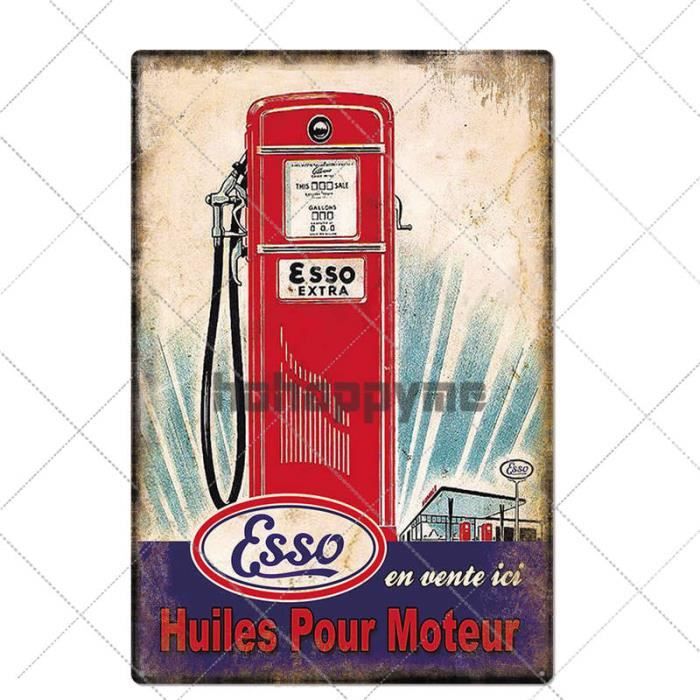 Plaque décorative murale Vintage Station de gaz,plaque en métal