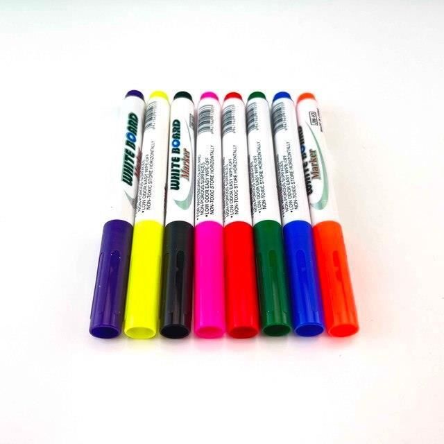 Stylo Magique Enfant OSDUE 12 Couleurs - Marqueur Flottant Eau - Jouet Éducatif DIY Avec Cuillère