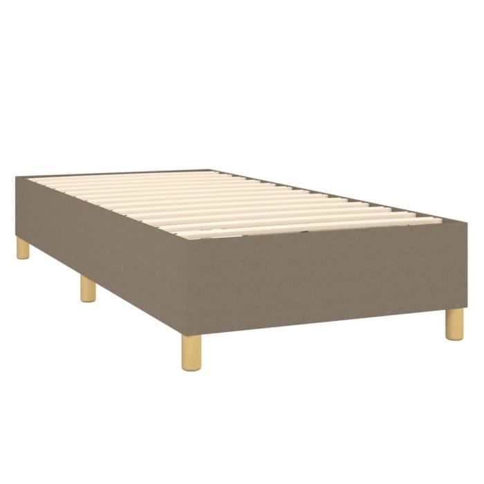 Sommier 90x200 LAPOOH Sommier U00e0 Lattes De Lit Et Matelas Et LED Taupe Sommier Tapissier 90x190