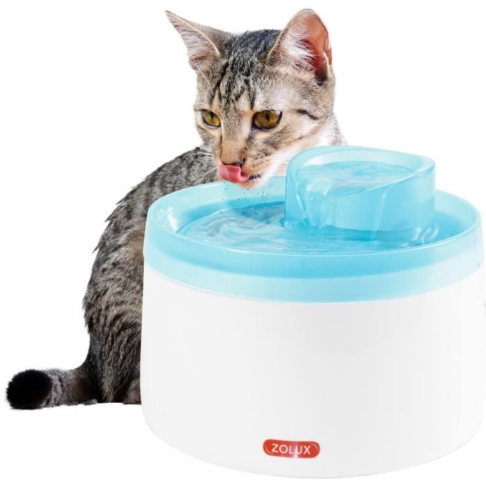 Fontaine à eau - Zolux - Pour chats et chiens - Avec cartouche filtrante - 2 litres