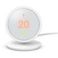 Thermostat - Google Nest - E(HF001235-EX) - Sans fil - Bluetooth, 802.11b/g/n, 802.11a/n, 802.15.4 - 2.4 GHz, 5 GHz - Blanc-1