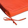 Coussin pour chaise longue orange pour siège inclinable coussin pour bain de soleil relaxation intérieur extérieur hydrofuge-1