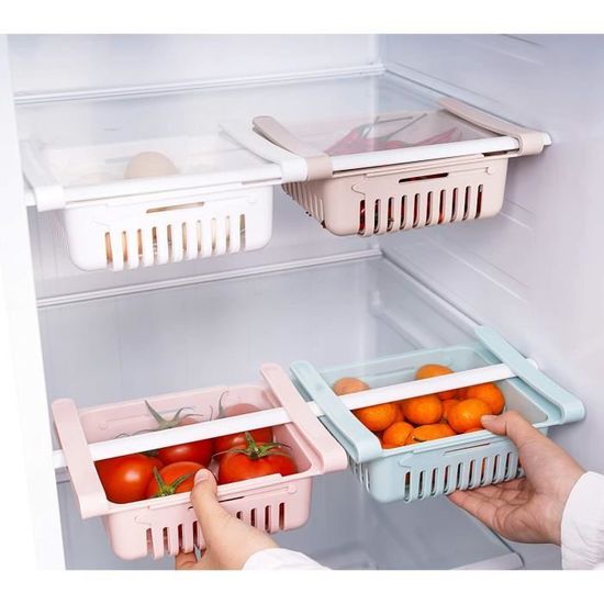 HapiLeap Boite Rangement Frigo Réfrigérateur Escamotable Avec