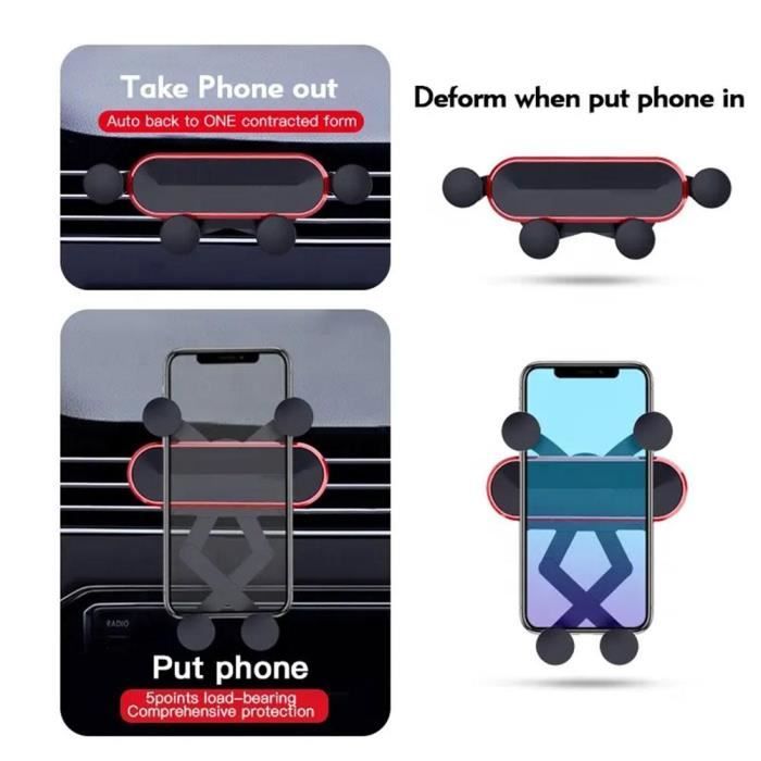 Gris - OlPG-Support de téléphone portable par gravité pour voiture, Pour  iPhone, Samsung, Huawei - Cdiscount Auto