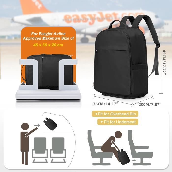 Bagage Cabine 45X36X20 Pour Easyjet Sac ?? Dos Voyage Femme Cabine Avion 40X20X25 Ryanair Sac ?? 