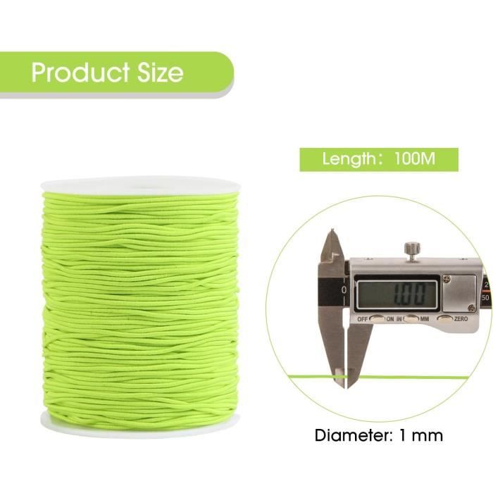 Fil élastique Pour Tissu 1mm Vert Impérial - Environ 19 Mètres - Neuf - Marque Homemade