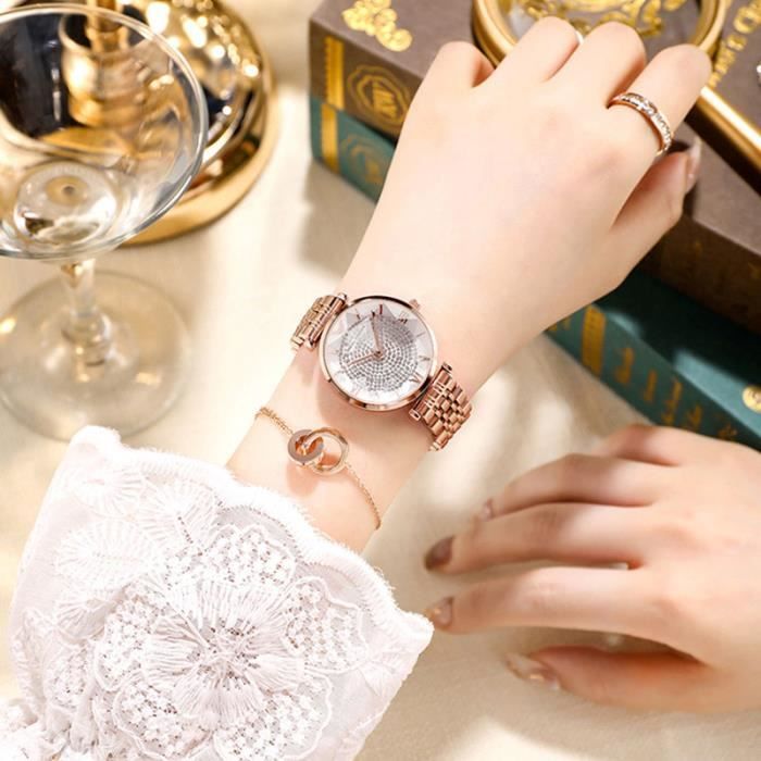 Coffret Cadeau Montre Femme Fille Chic Pas Cher Montre à quartz - Bracelet  Collier - Coquille - Acier - Analogique - Cadeau , - Achat/vente pack  montre Femme Adulte Rouge - Cdiscount