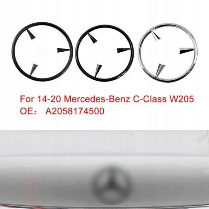Logo emblème Mercedes Star 3 points noir brillant étoile emblème insigne  pour coffre