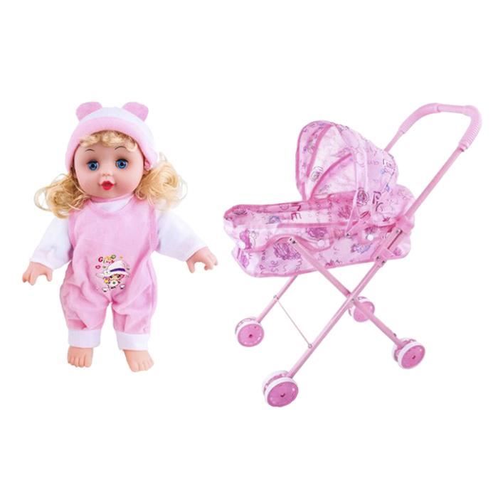 Poussette Bebe Jouet Fille Jouet Pram pour Plus de 3+ Enfants Pliables  poupées simulées Pram de Grande capacité bébé Poussette Jouet - Cdiscount  Jeux - Jouets