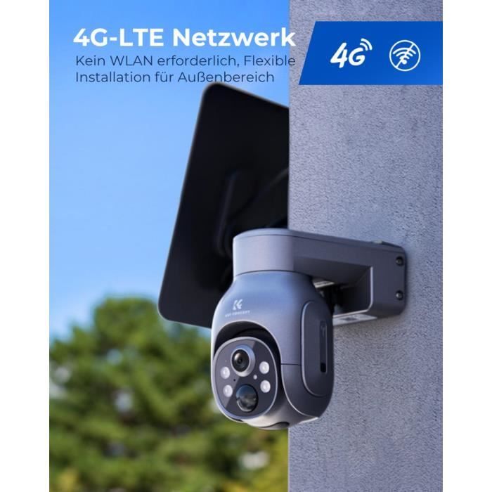 4G LTE Caméra Surveillance Extérieure sans Fil 2K Caméra de Sécurité  Solaire, Induction du Corps Humain PIR - Cdiscount Bricolage