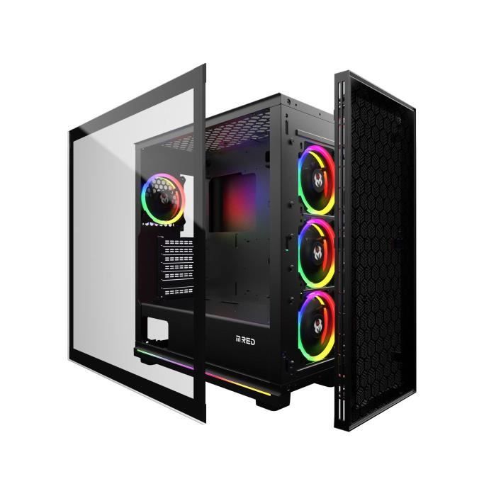 MRED - Boîtier PC Gamer ATX - RGB Stealth Fighter - Cdiscount Informatique