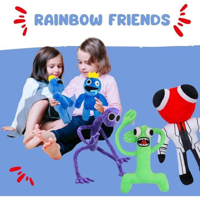 Rainbow Friends Lot De 4 Jouets En Peluche, Peluches Douces Monstre Doors Doll Set Wiki Plushies Toys Cadeaux Pour Enfants Amz B