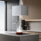 Hotte Ilôt Ciarra 48 Cm - 700 M³/h - Wi-Fi Et Tactile - Verre Marbré - Classe A+++ - Extrêm Silencieuse