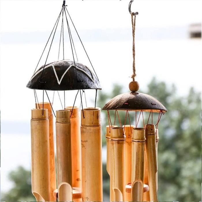 Carillon éolien Bambou En Plein Air Bricolage Scène Disposition