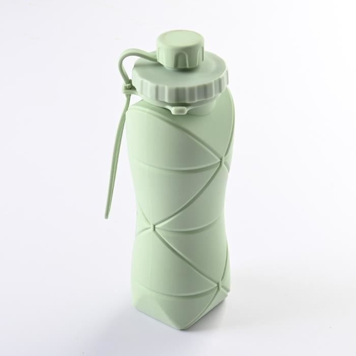 Gourde,Bouteille d'eau pliable en Silicone, bouilloire Portable pour