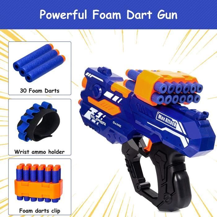 100 Fléchettes En Mousse Recharge – Pour Pistolets Nerf, Sécurité Enfants, 7,2 Cm - 9