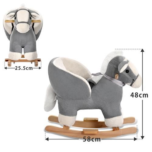 Cheval à bascule cheval de Troie pour enfants cheval à bascule à double  usage jouet bébé 1-3 ans cadeau avec musique