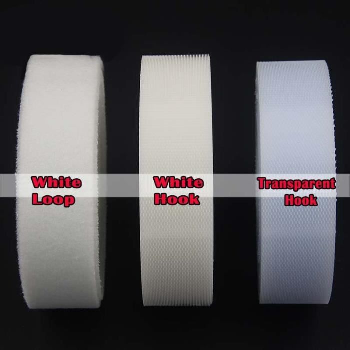 Ruban Scratch Nylon à Coudre 50mm - Mâle Et Femelle - Pour Vêtements, Sacs, Bricolage - Noir