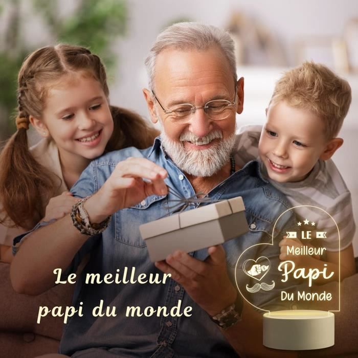 Cadeau Papy, Cadeau Grand Pere Veilleuse Gravée, Cadeau Fete Des Grand  Pere, Idee Cadeau Anniversaire Papi, Cadeau Papy Noel[u1076]