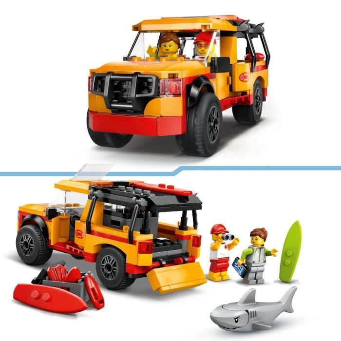 LEGO City 60453 Le véhicule de secours de la plage - Jouet dès 6 ans ...