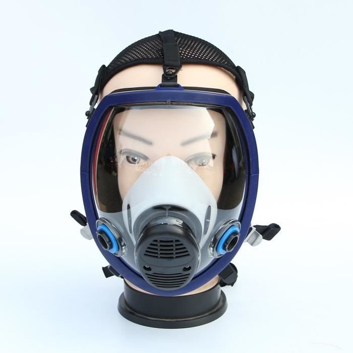 Protection Respiratoire Filtrant Complète Contre Peinture Chimique  Industriel, Gaz pour Contre Pesticides, Anti-Poussière avec Deux Soupapes  Lunettes