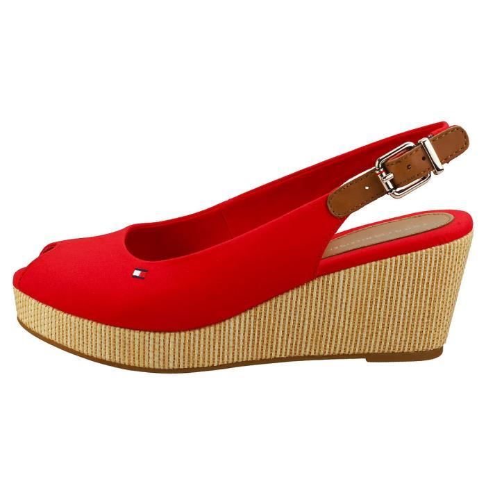 Sandales Tommy Hilfiger Iconic Elba Sling Back Femme Rouge