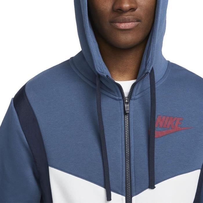 Sweat a capuche Nike Sportswear Hybrid Fleece Bleu Ref. DO7228 410 Bleu Cdiscount Pret a Porter