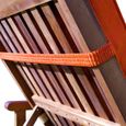 Coussin pour chaise longue orange pour siège inclinable coussin pour bain de soleil relaxation intérieur extérieur hydrofuge-3