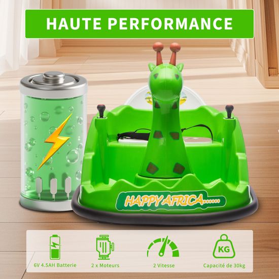 FRUSE Auto Tamponneuse Télécommandée - Pack De 2 - 2.4GHz - Éjection De Figurine - Musique Et Lumières - Enfant 3-6 Ans