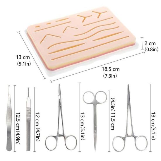 Kit de suture pour étudiants en médecine et infirmières vétérinaires