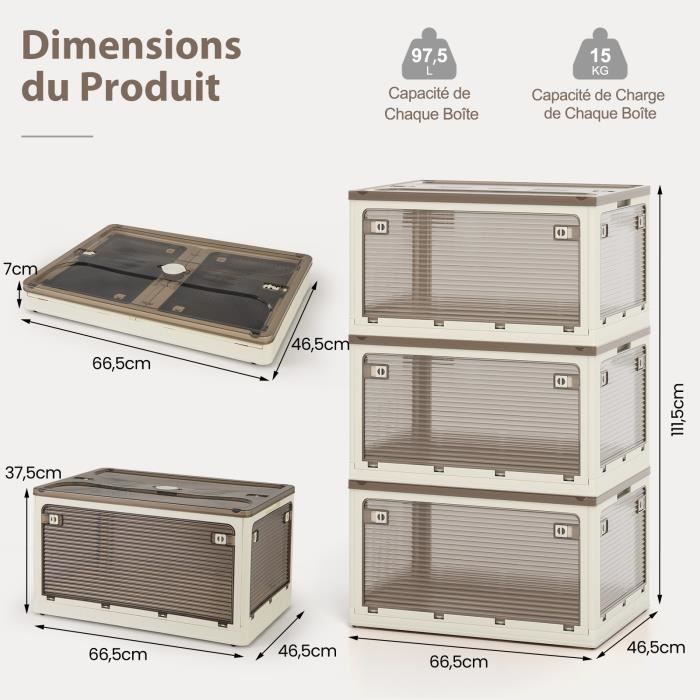 Boîte Rangement Craftelier - 38,9x54x16,3 Cm - Transparente Avec 3 Séparateurs Et 2 Plateaux - Pour Scrapbooking