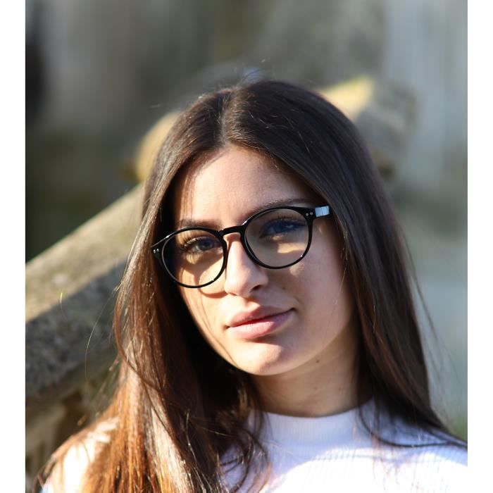 Lunettes anti lumiere bleue MY BLUE PROTECT modele VINTAGE Noir Mat pour adulte. Cdiscount Bijouterie