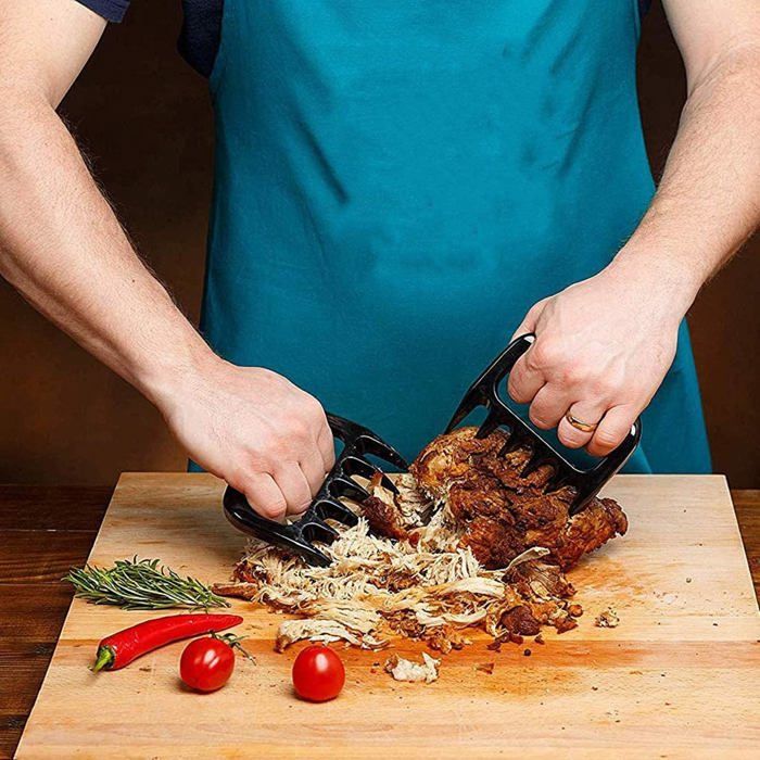 Griffes à Viande BBQ - 2 PCS Griffes Ours Déchiqueteuse Viande | Fourchette Résistante Chaleur