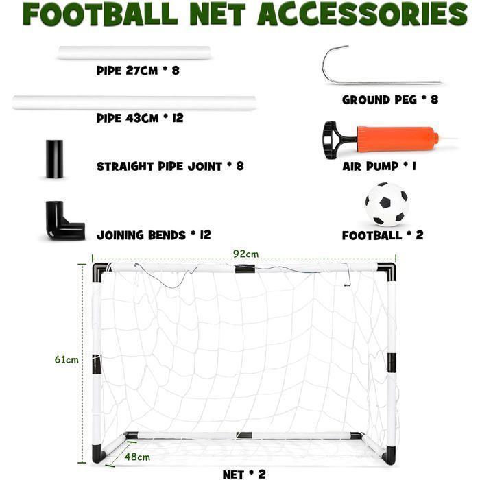 VATOS Ensemble de Jeu de Ballon de Football pour Enfants, Jeu de But de Football intérieur et extérieur avec balles Velcro, Cadeau d'anniversaire de