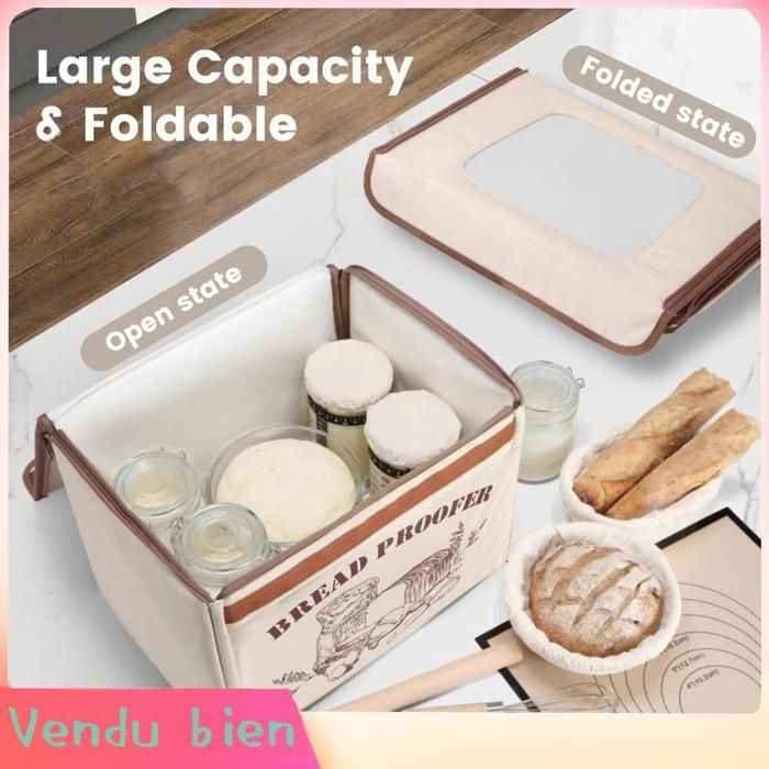 Étuve De Pâte, Boîte D'étuve De Levain - Boîte De Fermentation Lavable Pour La Fabrication Du Pain Avec Contrôle De La Température - Fonction D'arrêt Automatique, équipement De Fermentation