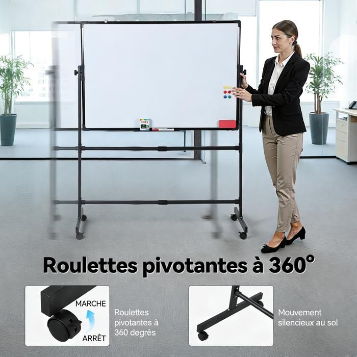 360 chevalet rotatif réglable pour tout-petits Double face en bois chevalet pour