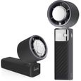 Ventilateur portable. Mini ventilateur rechargeable. Ventilateur turbine compact et silencieux à vitesse réglable (1-199 Noir).