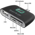 Lecteur de cartes pour SAMSUNG Galaxy Tab A Smartphone Micro-USB Android SD Micro SD USB Adaptateur-0