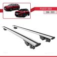 Pour Peugeot 3008 2016-2023 HOOK Barres de Toit Railing Porte-Bagages de voiture Avec verrouillable Alu Gris-0