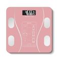 Pèse-Personne,Balances de poids et graisse corporelle,Bluetooth,électronique,pour poids corporel numérique,écran LCD en - Type Pink-0