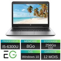 HP EliteBook 840 G3 - 14" Full HD- Core i5-6300U 2.4 GHz - 8 Go DDR4 - 256 Go SSD Noir AZERTY
