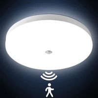 Plafonnier LED avec detecteur de mouvement 12W Plafond LED Rond Ultra-mince Lampe Imperméable IP54 Luminaire -Ø22cm 230V