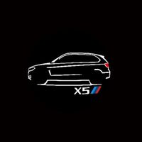 Décoration véhicule,Projecteur Laser LED pour porte de voiture,2 pièces,éclairage de porte pour BMW X5 E70 F15- 2x For X5[F]