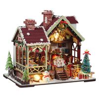 Décorations De Noël Lumineuses - Maison En Acrylique LED 20x19 Cm - Village De Noël Hivernal - Pour Table, Salon, Fêtes - Avec Support - 6