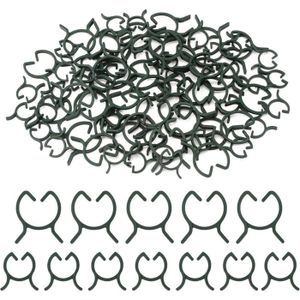 200 Clips De Support Pour Plantes Grimpantes - Pinces Vertes 40x28mm - Pour Tomates, Concombres, Haricots