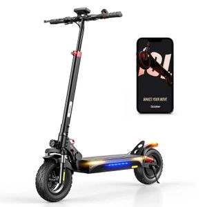 Trottinette électrique 10 Pouces Adulte – 350W, 60 Km D’autonomie, Suspension Double, Freinage EABS