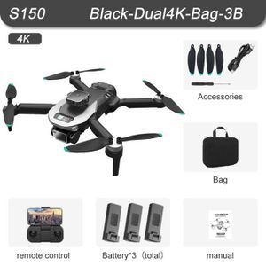 DRONE Sac noir Dual4K 3B-S150 Mini Drone Professionnel p