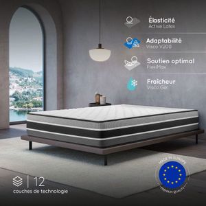 Matelas Memory Foam 160x200 Cm 25 Cm D'épaisseur - Orthopédique Allegro MiaSuite