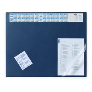 Durable Sous-main Avec Calendrier 25 Pages Sur 2 Ans - 59 X 42 Cm - Noir - Antidérapant Et Rechargeable